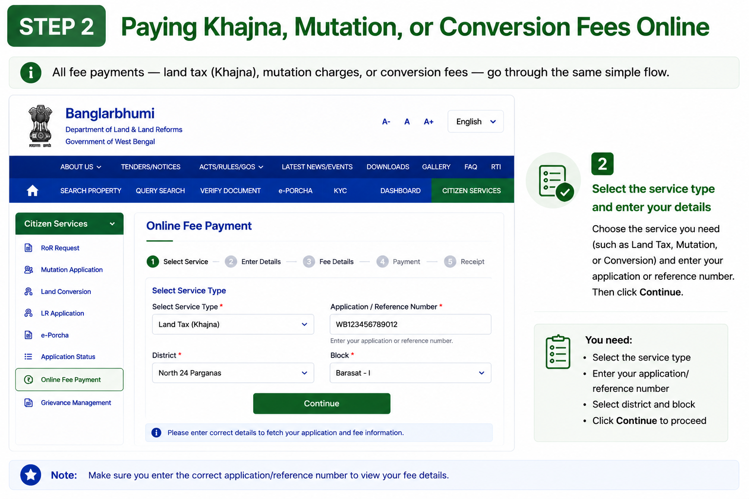 Paying Khajna Step 2